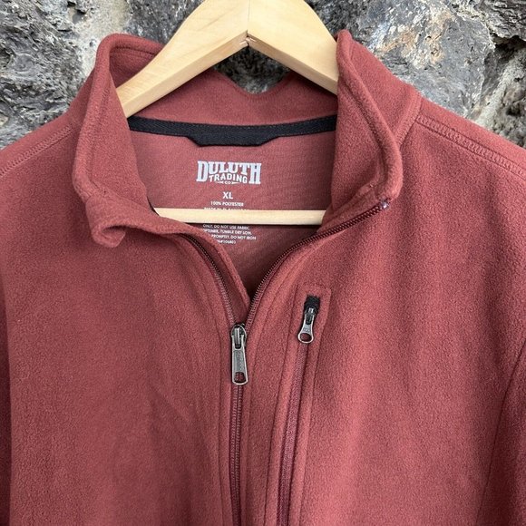 Duluth Trading Co. Men’s Rust Zip Up Fleece  Jacket‎ Size XL - Picture 2 of 6